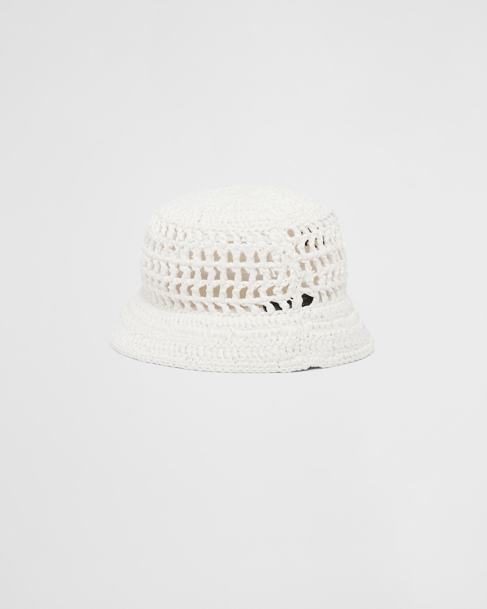 Woven Fabric Bucket Hat White For Women 1HC137_2A2T_F0009