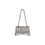 Crush Medium Chain Bag Metallized Quilted In Sliver Tone For Women 12.2in/31cm 716351210IW8110