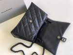 Crush Medium Chain Bag Quilted In Black For Women 12.2in/31cm 716393210IY1000