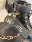 Chanel Women’s Lace-Up With Chain Black For Women 1.5in/4cm