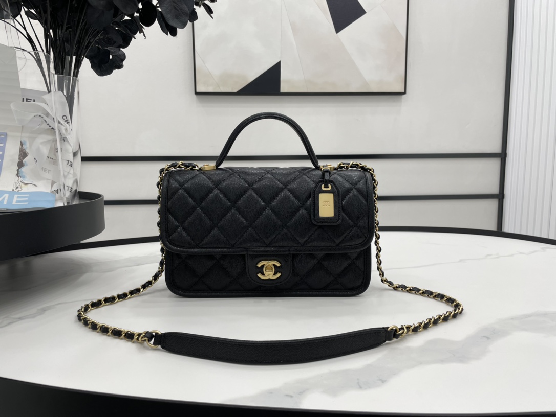 Chanel AS3653 22K Bag Black For Women, Women’s Bags 9.8in/25cm