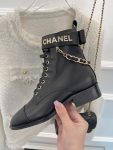 Chanel Women’s Lace-Up With Chain Black For Women 1.5in/4cm