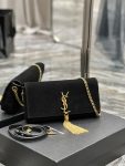 Saint Laurent Kate 99 Chain Bag With Tassel Black For Women, Women’s Bags 10.2in/26cm YSL