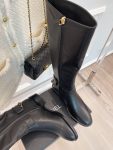 Chanel Women’s Ankle Boots With Chain Black For Women 1.5in/ 4cm