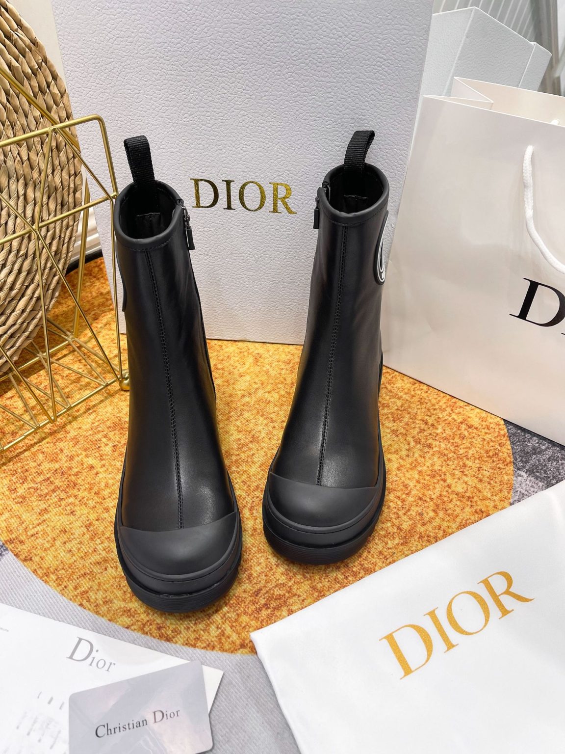 Christian Dior Women’s Dior Symbol Ankle Boots Black For Women CD KCI770VSO_S900