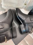 Chanel Women’s Ankle Boots With Chain Black For Women 1.5in/4cm