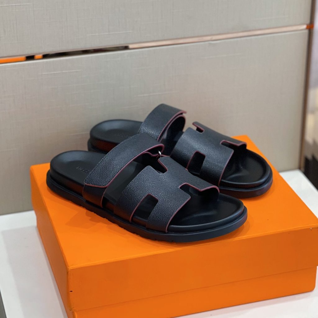 Hermes Takara Sandals Black For Men