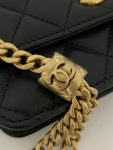 Chanel Wallet With Strap Black For Women, Women’s Bags 6.7in/17cm