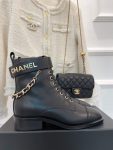 Chanel Women’s Lace-Up With Chain Black For Women 1.5in/4cm