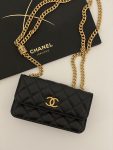 Chanel Wallet With Strap Black For Women, Women’s Bags 6.7in/17cm