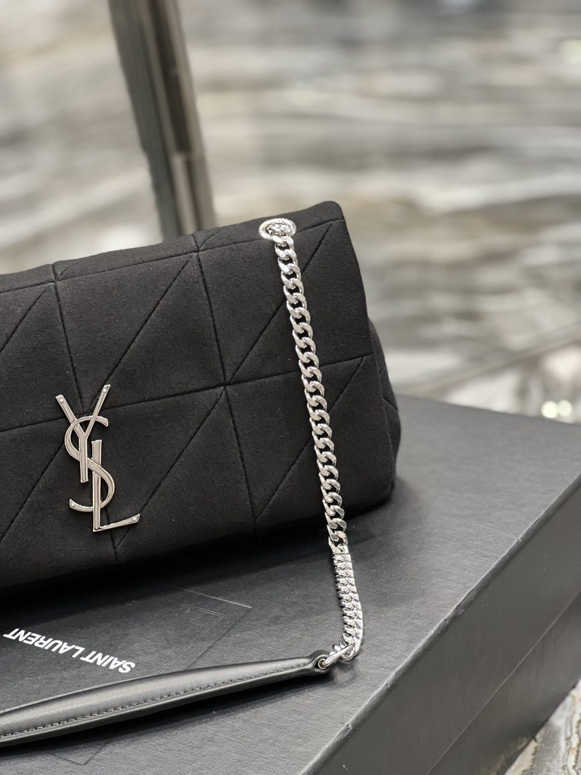 Saint Laurent Jamie Medium Chain Bag Black  For Women, Women’s Bags 9.4in/24cm YSL