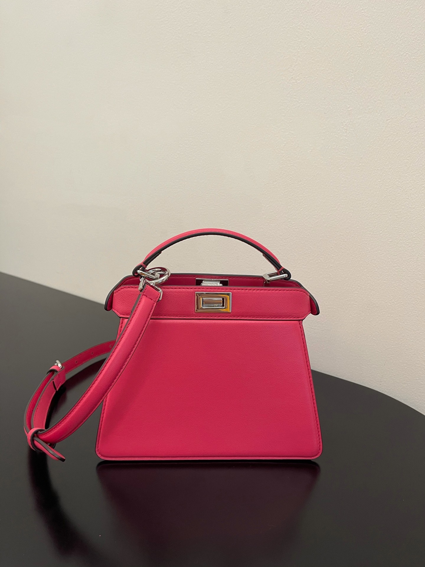 Fendi Peekaboo ISeeU Petite Pink Bag Small For Woman 20cm/8in