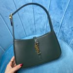 Saint Laurent Le 5 À 7 Hobo Bag In Smooth Dark Green For Women 9in/23cm YSL 6572282R20W3045