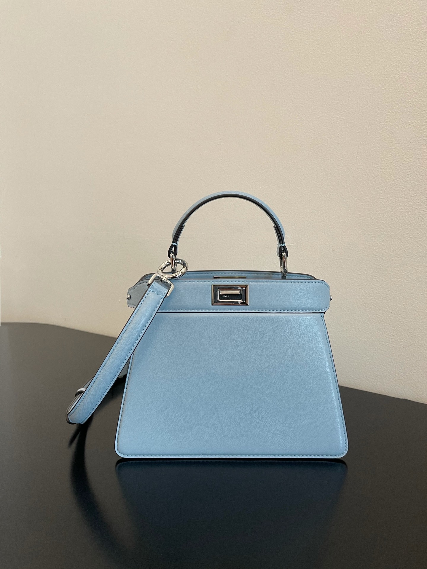 Fendi Peekaboo ISeeU Petite Light Blue Small Bag For Woman 20cm/8in