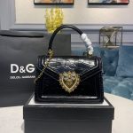 Dolce & Gabbana Small Devotion Bag Black For Women 7.5in/19cm DG