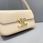 Celine Triomphe Shoulder Bag Beige For Women 8in/20.5cm