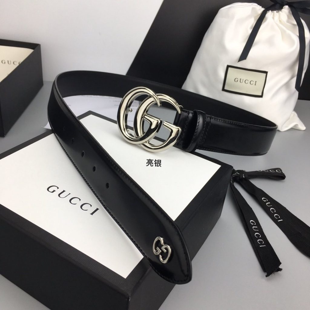 Gucci Belt With Double G Buckle Black For Women, Women Belt Size 95 EUR 110 Cm