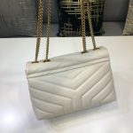 Saint Laurent Loulou Small Chain Bag In Matelassé “Y” White For Women 9.8in/23cm YSL 494699DV7279207