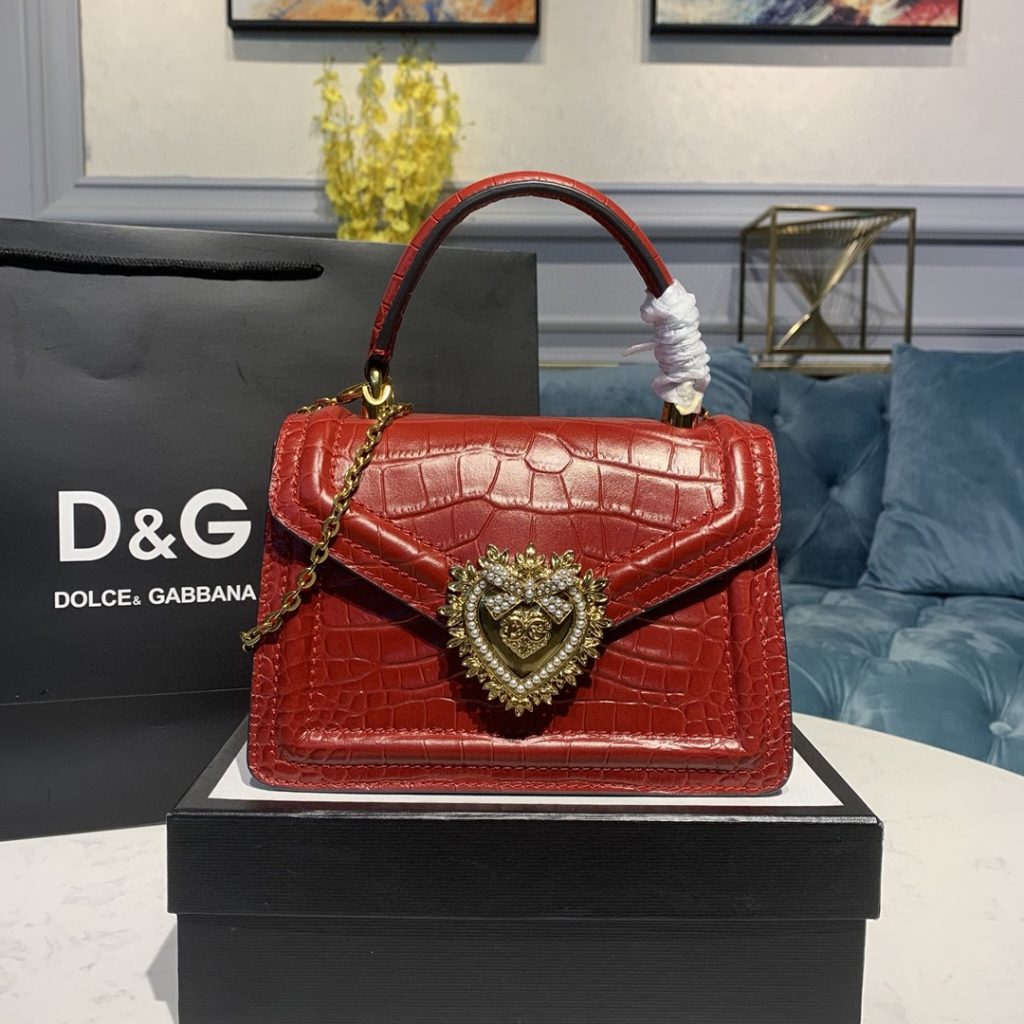 Dolce & Gabbana Small Devotion Bag Red For Women 7.5in/19cm DG