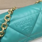 Prada System Nappa Patchwork Shoulder Bag Jade Green For Women, Women’s Bags 7.5in/19cm