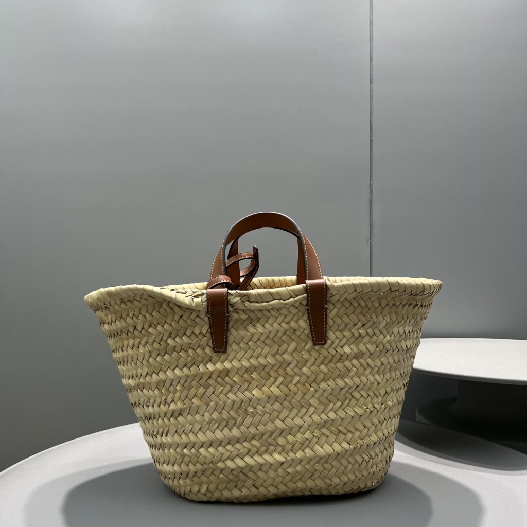 Celine Teen Triomphe Celine Classic Panier In Palm Leaves With Heart Patch Brown For Women 10in/25cm 194002DUI.04LU