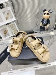 Chanel Women’s Sandals With Chanel Logo Beige For Women