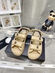 Chanel Women’s Sandals With Chanel Logo Beige For Women