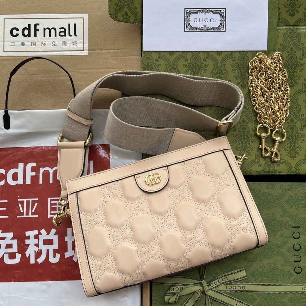 Gucci GG Matelassé Small Bag Beige For Women, Women’s Bags 10.2in/26cm GG‎ ‎