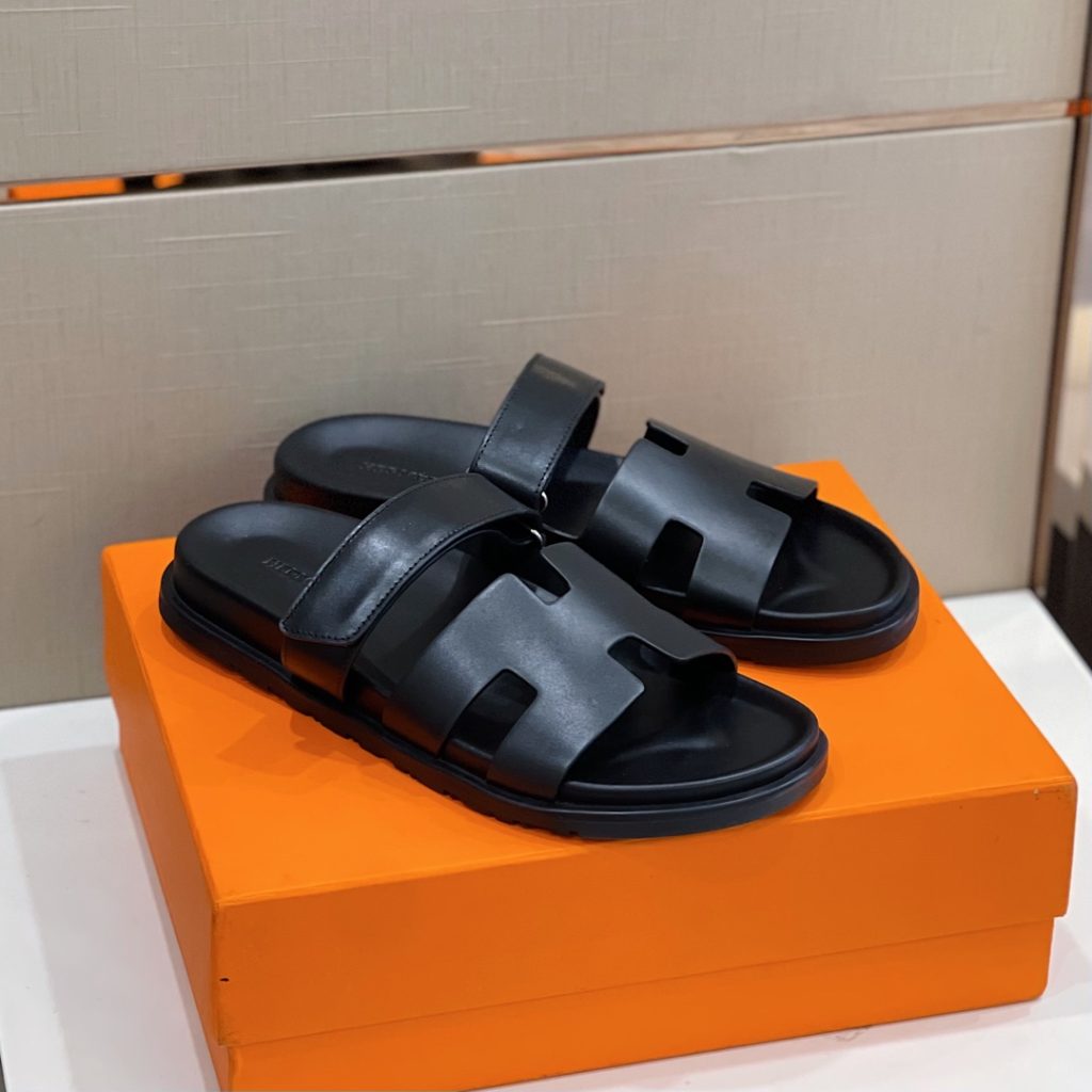 Hermes Takara Sandals Black For Men