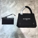 Balenciaga Navy Small Cabas Tote Bag In Black, For Women, Women’s Bags 18.5in/47cm 3399332HH3N1000