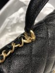 Chanel Mini Flap Bag With Top Handle Black For Women 7.8in/20cm