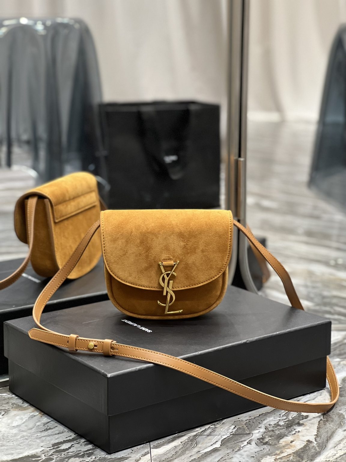 Saint Laurent Kaia Small Bag Brown For Women, Women’s Bags 7in/18cm YSL