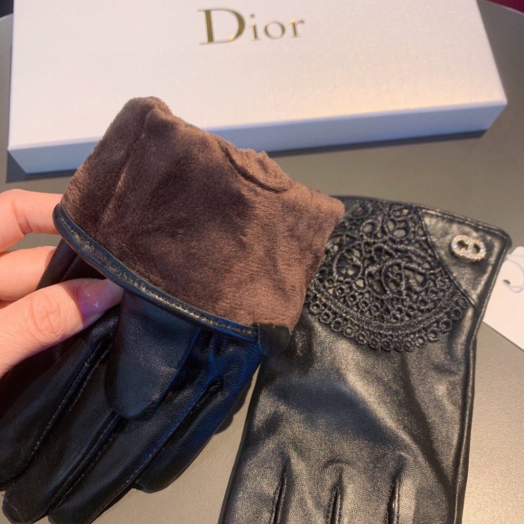 Dior Gloves In Black