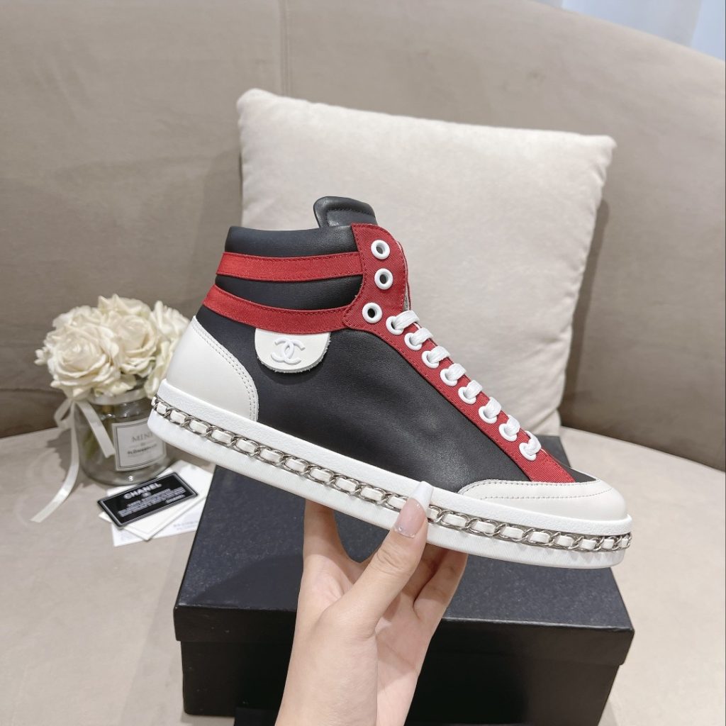 Chanel Women’s Schuhe Sneaker Black And Red For Women