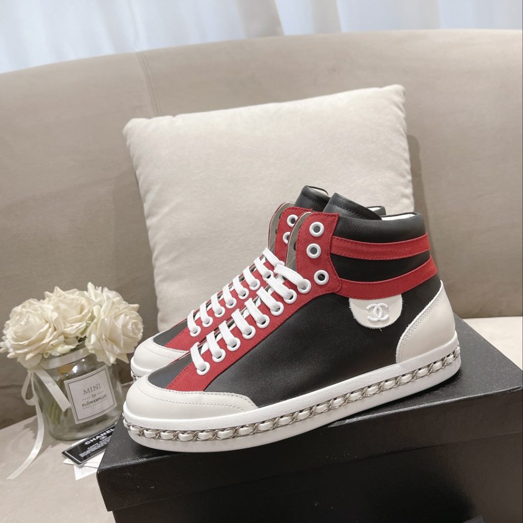 Chanel Women’s Schuhe Sneaker Black And Red For Women