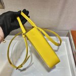 Prada Small Brushed Tote Yellow For Women, Women’s Bags 6.9in/18cm 1BA331_ZO6_F0ZNZ_V_OOO