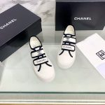 Chanel Women’s Chanel Velcro Sneaker White And Black For Women