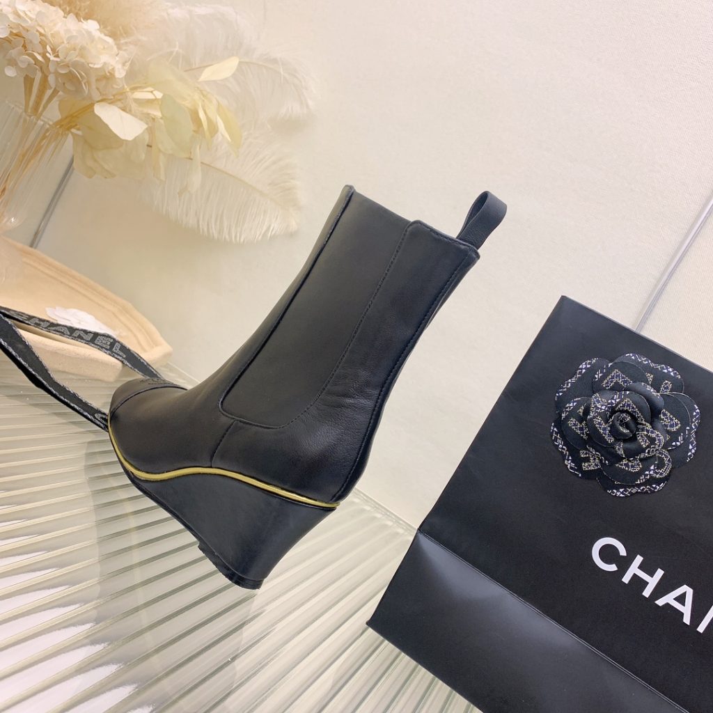 Chanel Women’s Ankle Boots Black For Women G39428 Y56146 94305