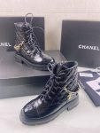 Chanel Women’s Lace- Ups Black For Women 1.6in/4cm