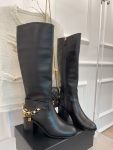 Chanel Women’s High Boots With Decor Black For Women 3.7in/ 9.5cm