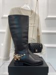 Chanel Women’s High Boots With Decor Black For Women 1.5in/ 4cm