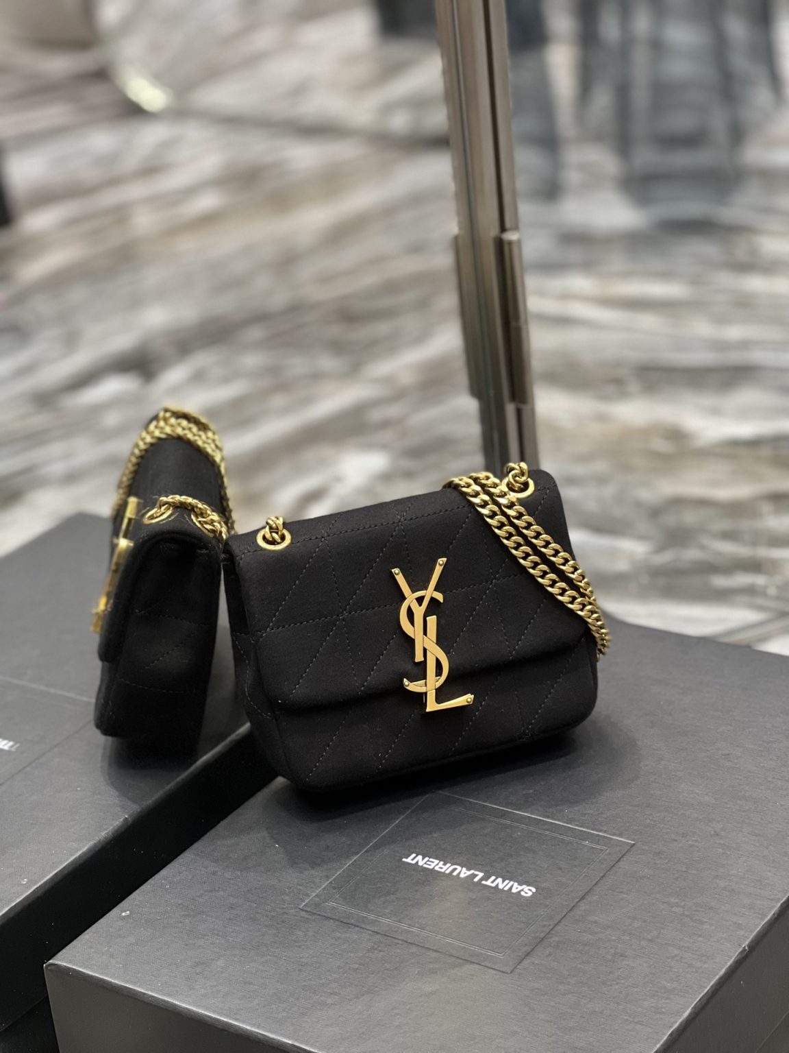 Saint Laurent Jamie Mini Chain Bag Black For Women, Women’s Bags 6.9in/17.5cm YSL 6981622F9271000