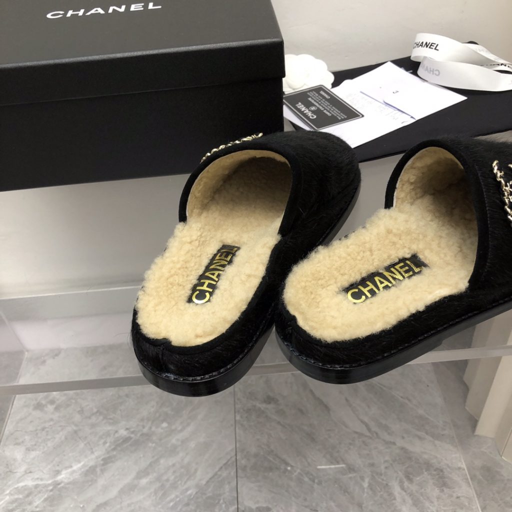 Chanel Women’s Mules With Opens Heels Black For Women