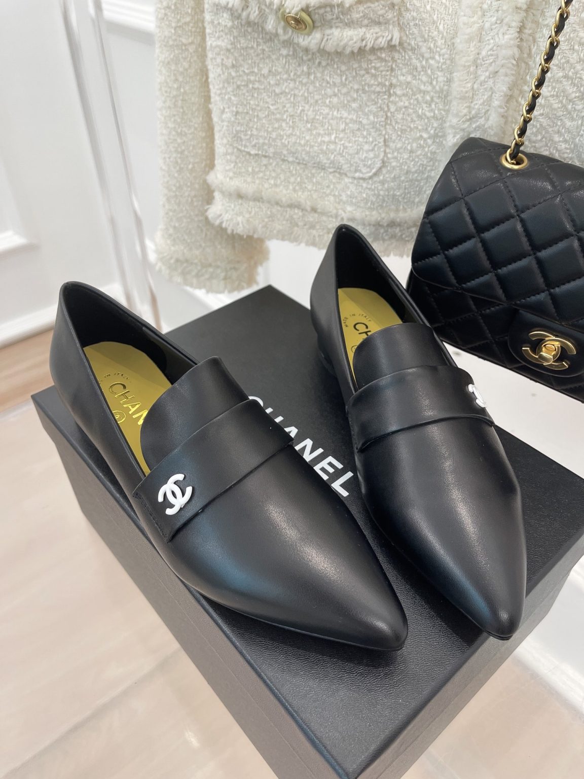 Chanel Women’s Loafer With Logo Black For Women