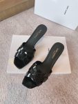 Saint Laurent Women’s Tribute Heeled Mules Black For Women YSL 650986B8I001000