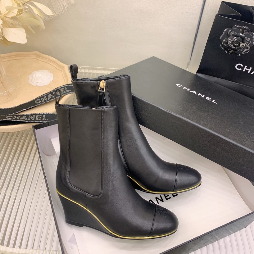 Chanel Women’s Ankle Boots Black For Women G39428 Y56146 94305