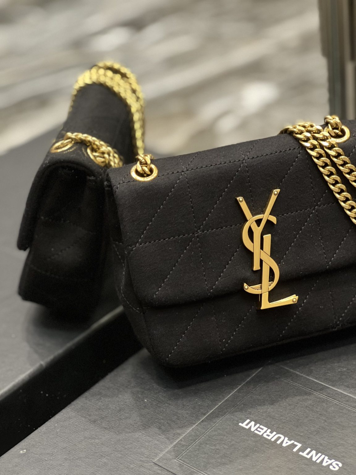 Saint Laurent Jamie Mini Chain Bag Black For Women, Women’s Bags 6.9in/17.5cm YSL 6981622F9271000