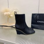 Chanel Women’s Ankle Boots Black For Women G39428 Y56146 94305