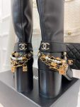 Chanel Women’s High Boots With Decor Black For Women 3.7in/ 9.5cm