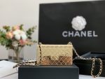 Chanel Evening Flap Small Gold Bag For Women 12cm/4.5in